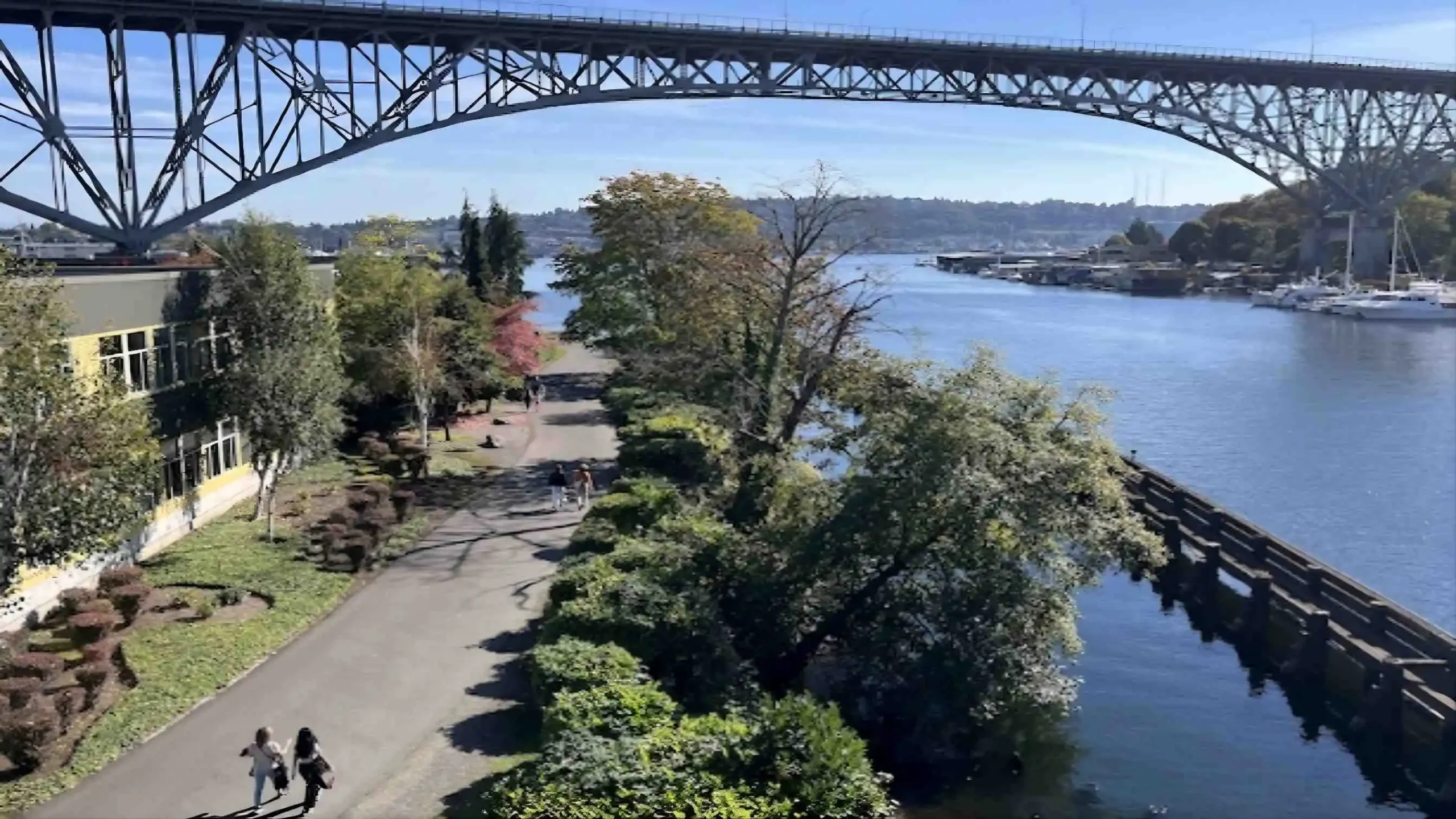 Burke Gilman Trail walking and biking trail with scenic waterfront views